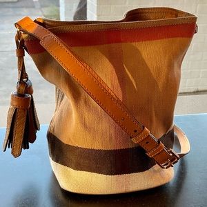 Like New Burberry Ashby Bag House Check Canvas Mini